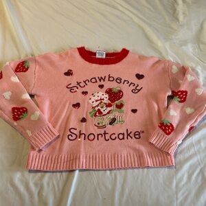 Strawberry Shortcake Pink Sweater - Women's Crew Neck